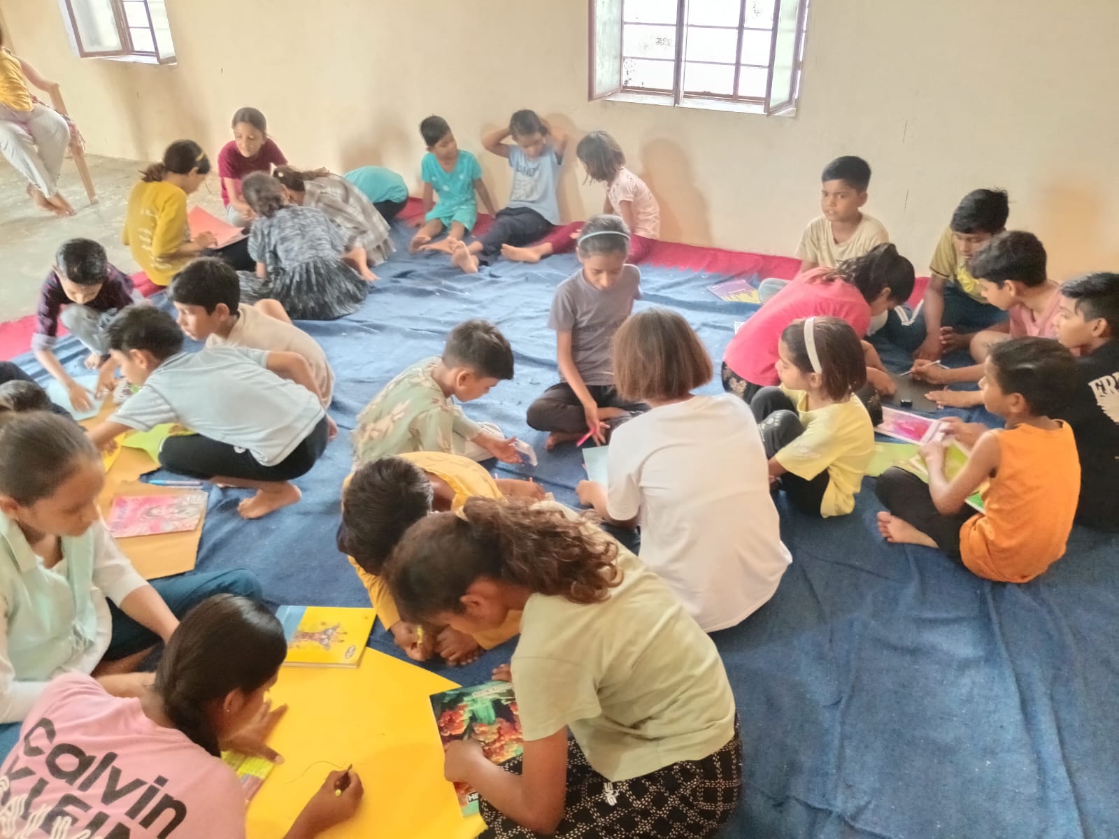 Children playing board games